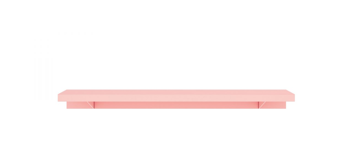 Apex Regal, 80cm, in Rosa von New Tendency. Minimalistisches Wandregal für moderne Wohnräume.