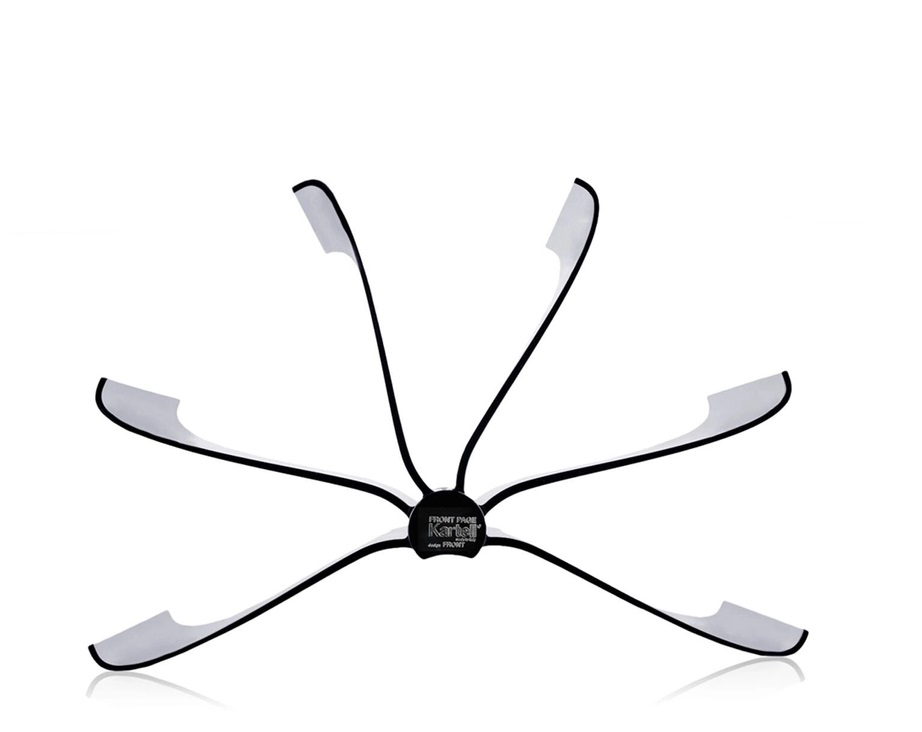 Schwarzer Front Page Zeitungsständer von Kartell mit sechs Ablageflächen für Zeitschriften und Zeitungen.