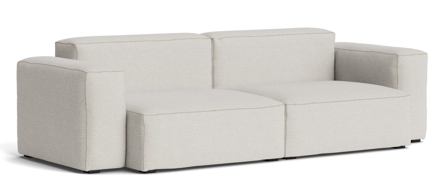 Mags Soft Sofa 2,5-Sitzer Combination 1 Low Armrest Hay Stoff Story 102 mit Beige Stich