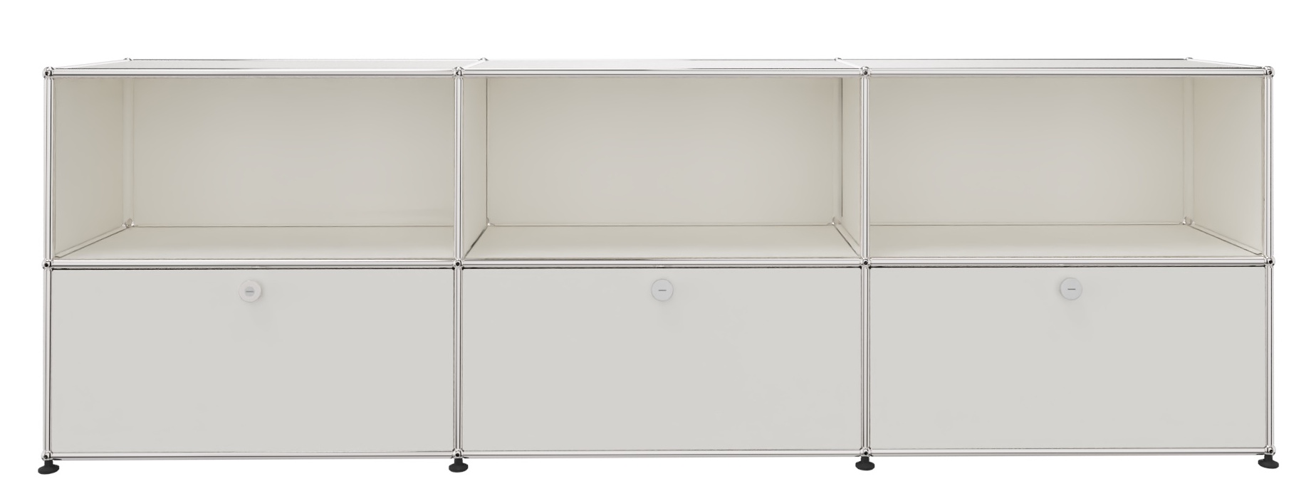 USM Haller Sideboard 3 Offen / 3 Klappen Reinweiß - FAST DELIVERY
