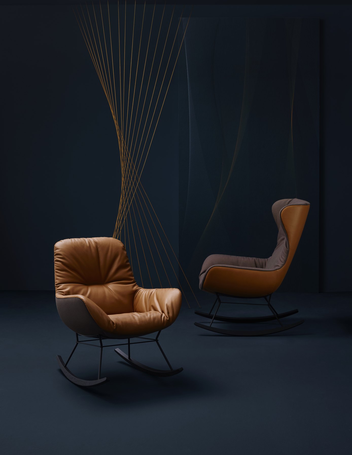 Leya Rocking Lounge Chair Schaukelsessel Freifrau Manufaktur