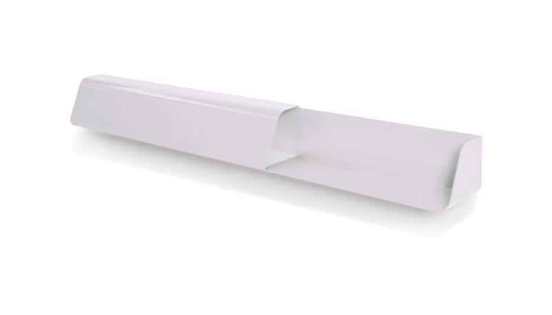 Weiße Dock Garderobe mit Ablage B-Line, Wandgarderobe für Flur und Eingangsbereich, moderne Garderobenlösung.