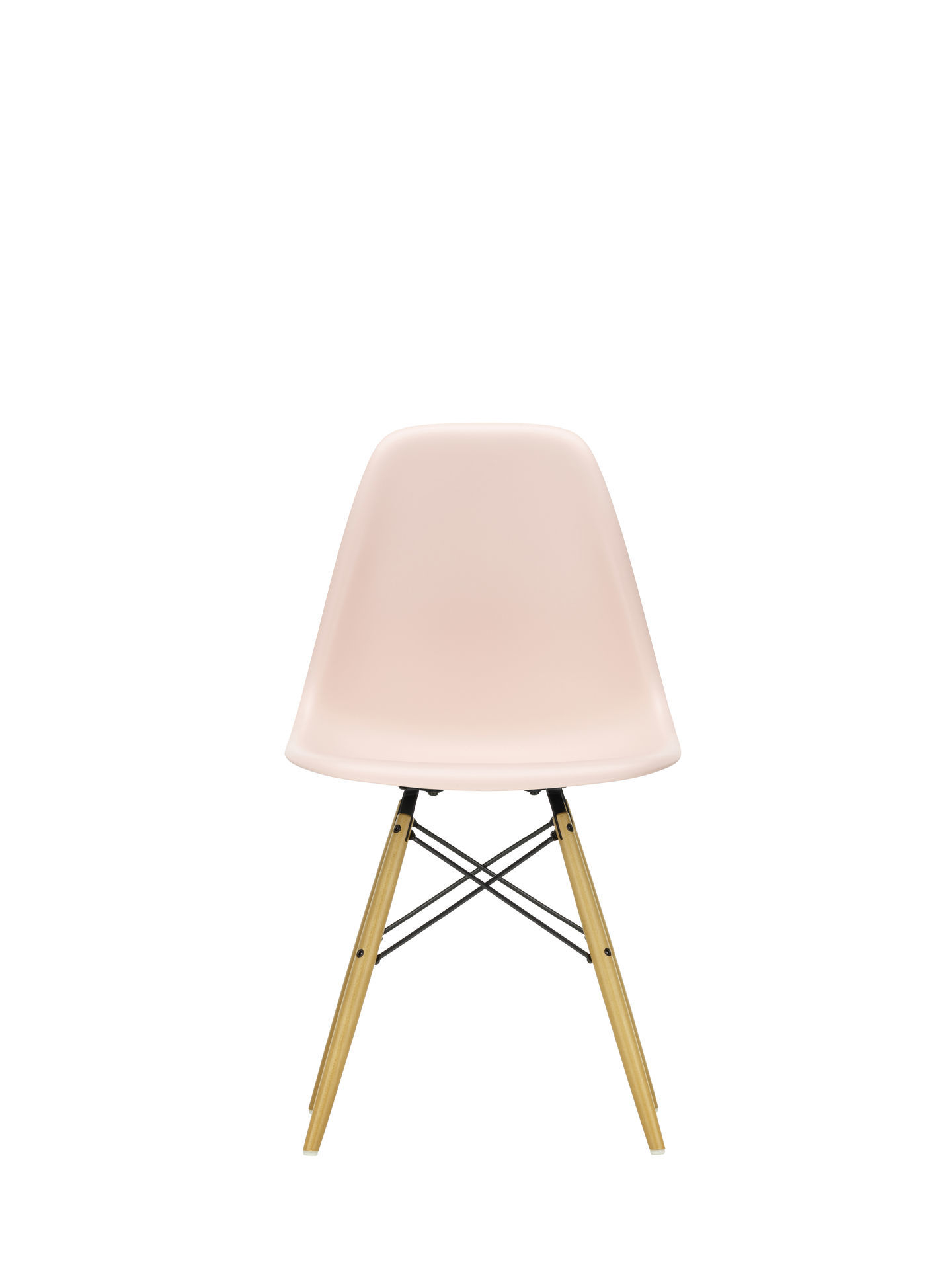 Eames Plastic Side Chair DSW Stuhl Vitra Ahorn dunkel-Zartrosa