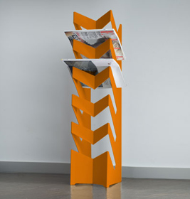 News Boden Zeitungsständer Radius Silber