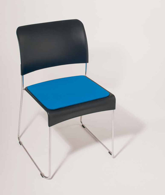 Blauer Sitzauflage aus Filz für Sim Jasper Morrison Stuhl, bequeme Stuhlauflage.