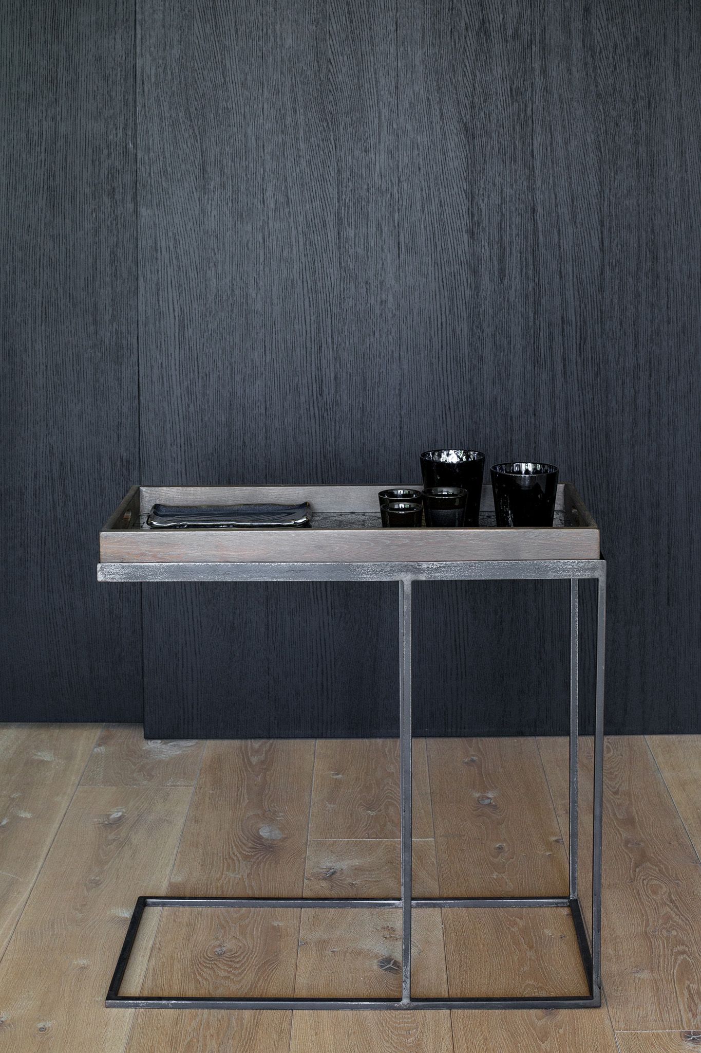 Beistelltisch Holz lackiert Schwarz Ethnicraft