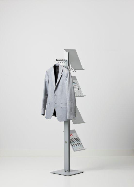 Standfree B Garderobenständer mit Prospektablagen Cascando