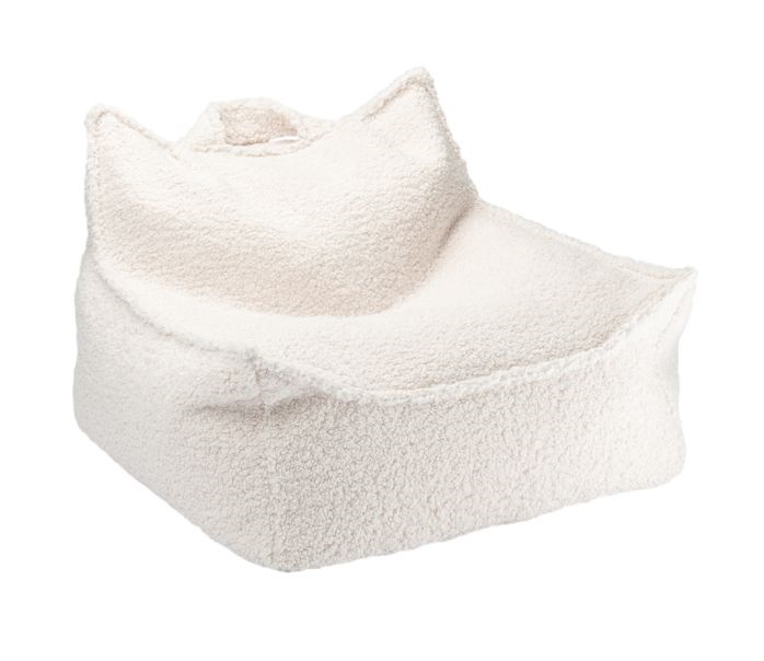 Kindersitzsack Sessel Teddystoff Cremeweiß Wigiwama