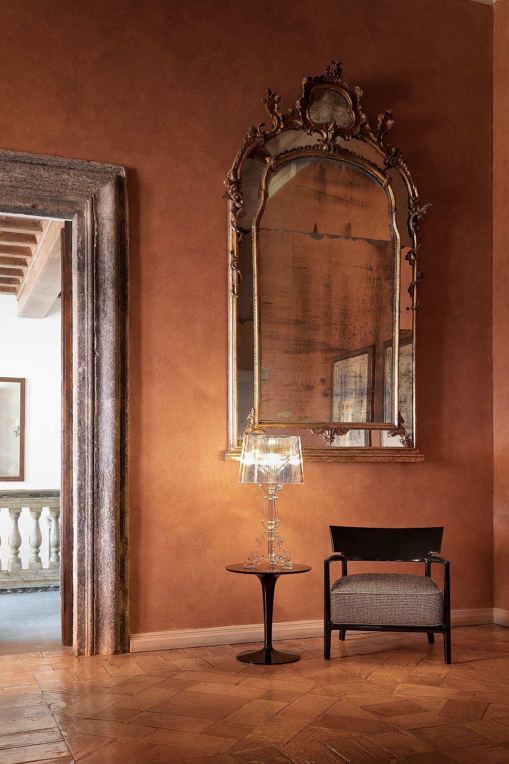 Bourgie Tischleuchte silber Kartell