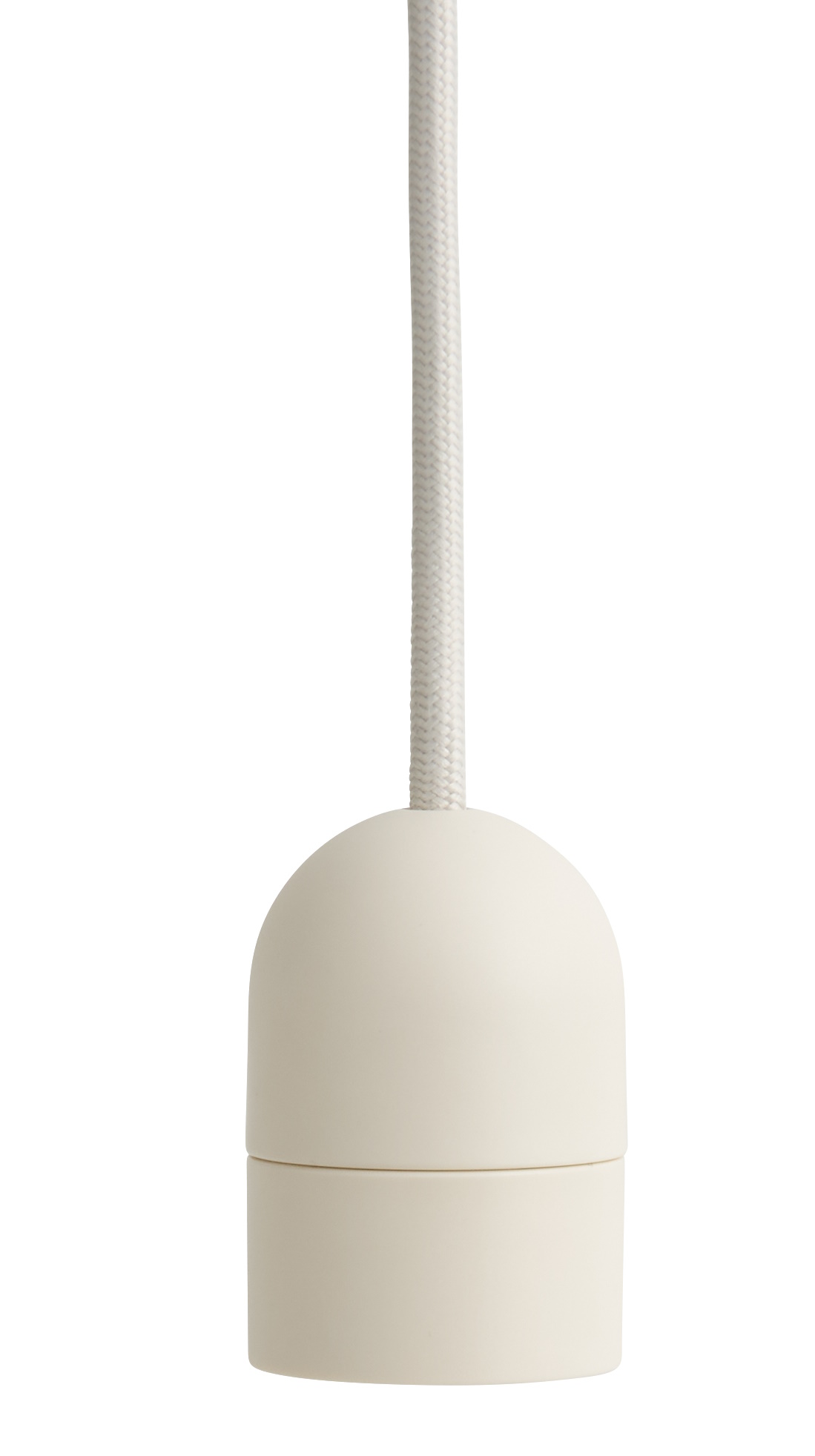 Weißes Common Cord Set für Hay Lehm Pendelleuchte, Textilkabel und Fassung für Hängelampe.