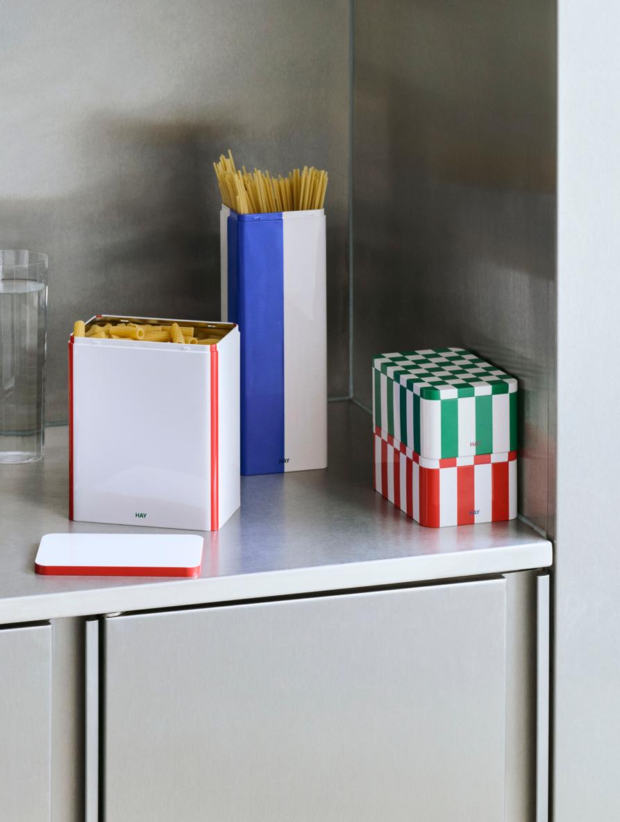 Tin Container Small Green and off-white Aufbewahrungsbox Hay
