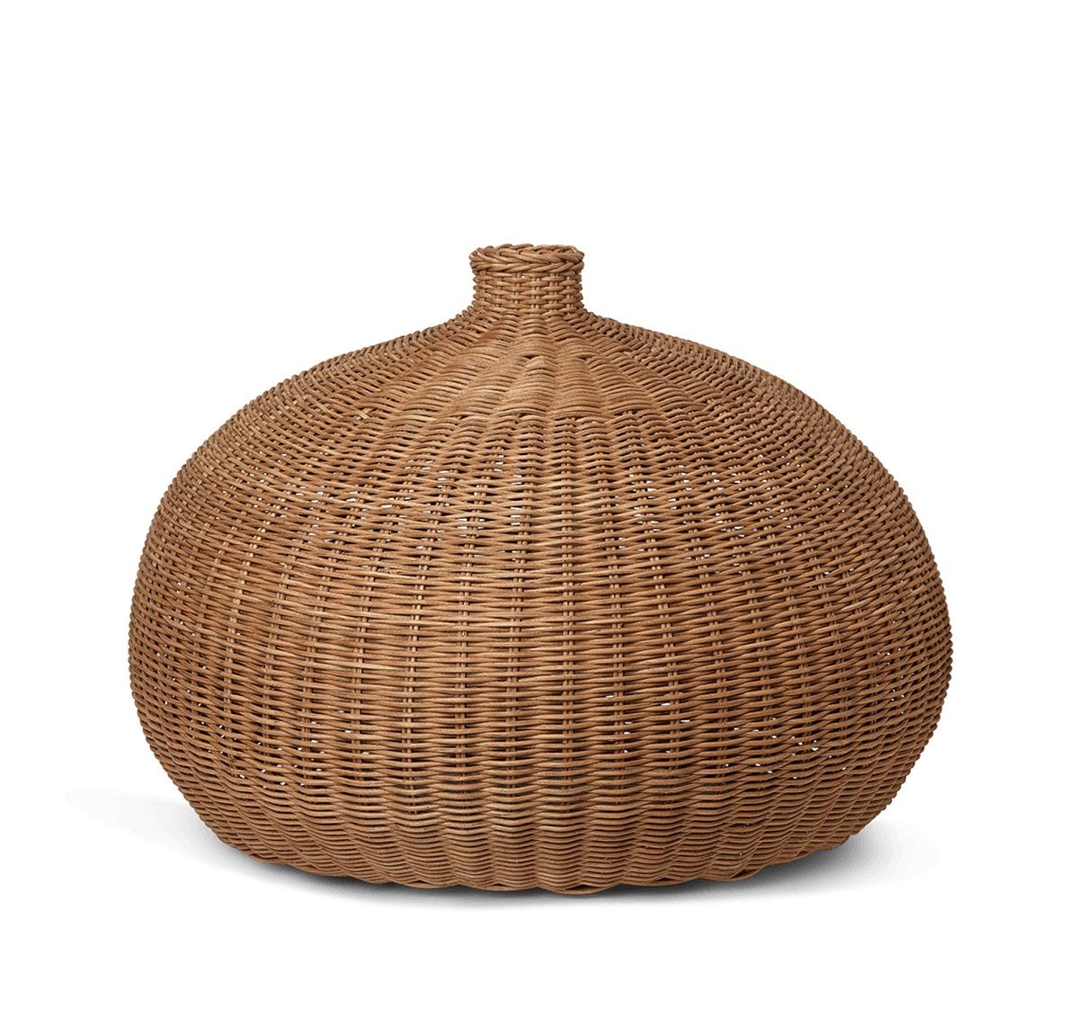 Braided Lampshade Belly von Ferm Living: Rattan Lampenschirm in bauchiger Form, handgeflochten.