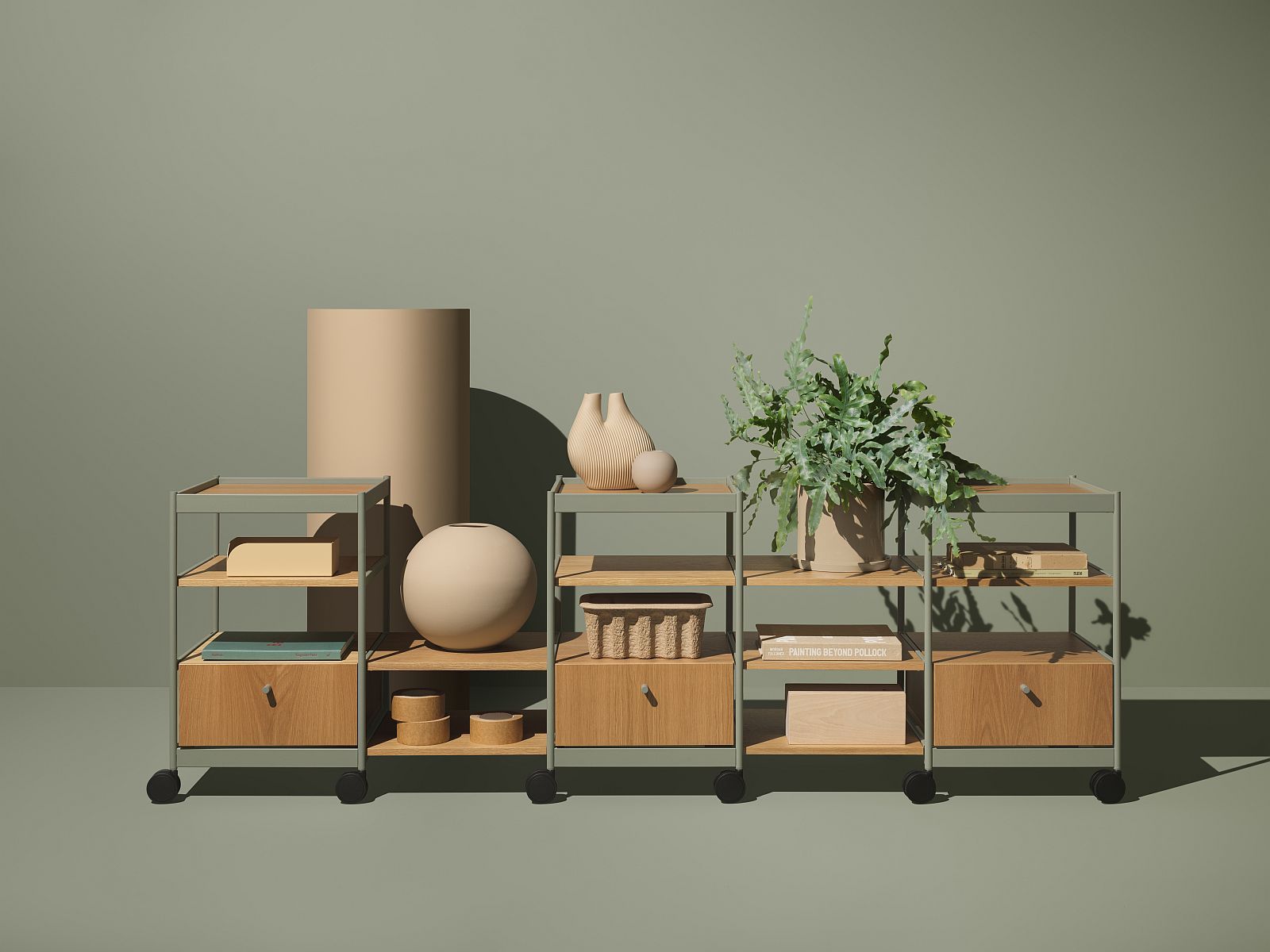 Beside Office Trolley: Regalelement mit Schublade und Rollen, ideal für Büro oder Homeoffice.