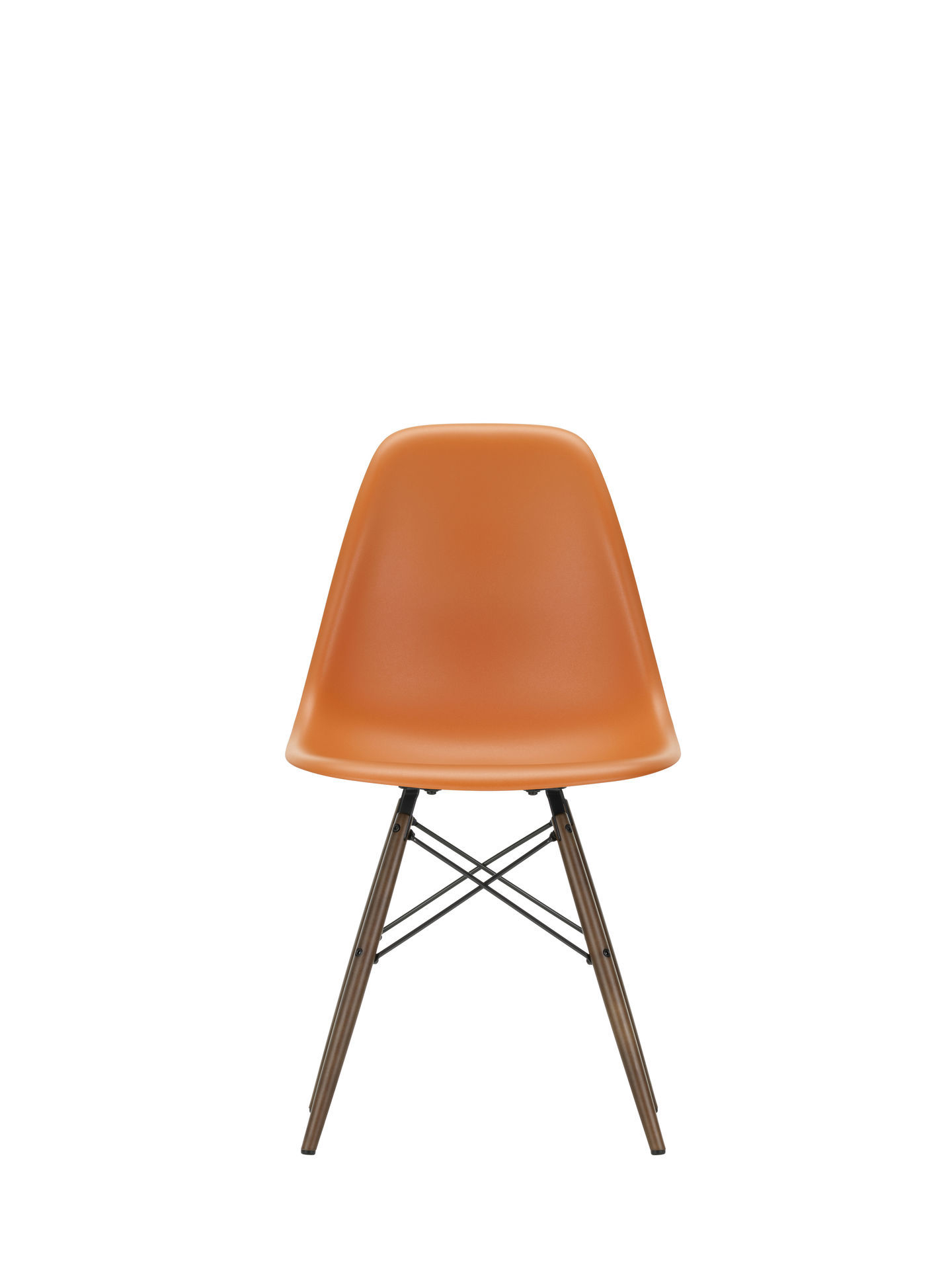 Eames Plastic Side Chair DSW Stuhl Vitra Ahorn schwarz-Zartrosa