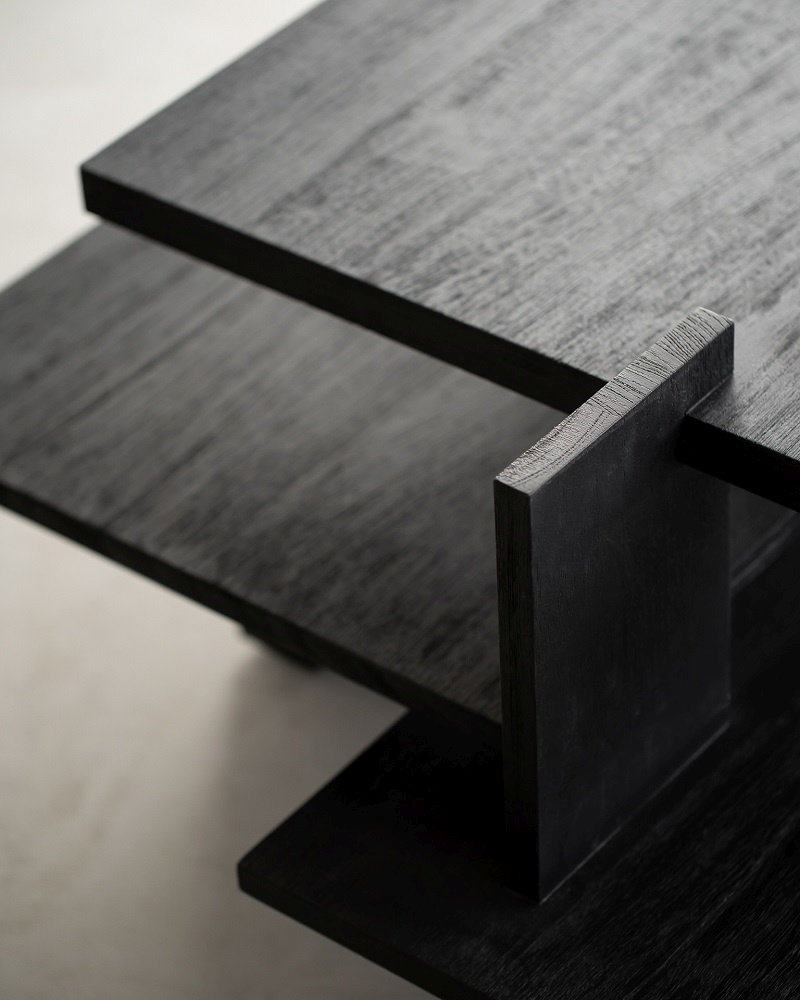 Teak Abstract Coffee table Couchtisch Schwarz Ethnicraft