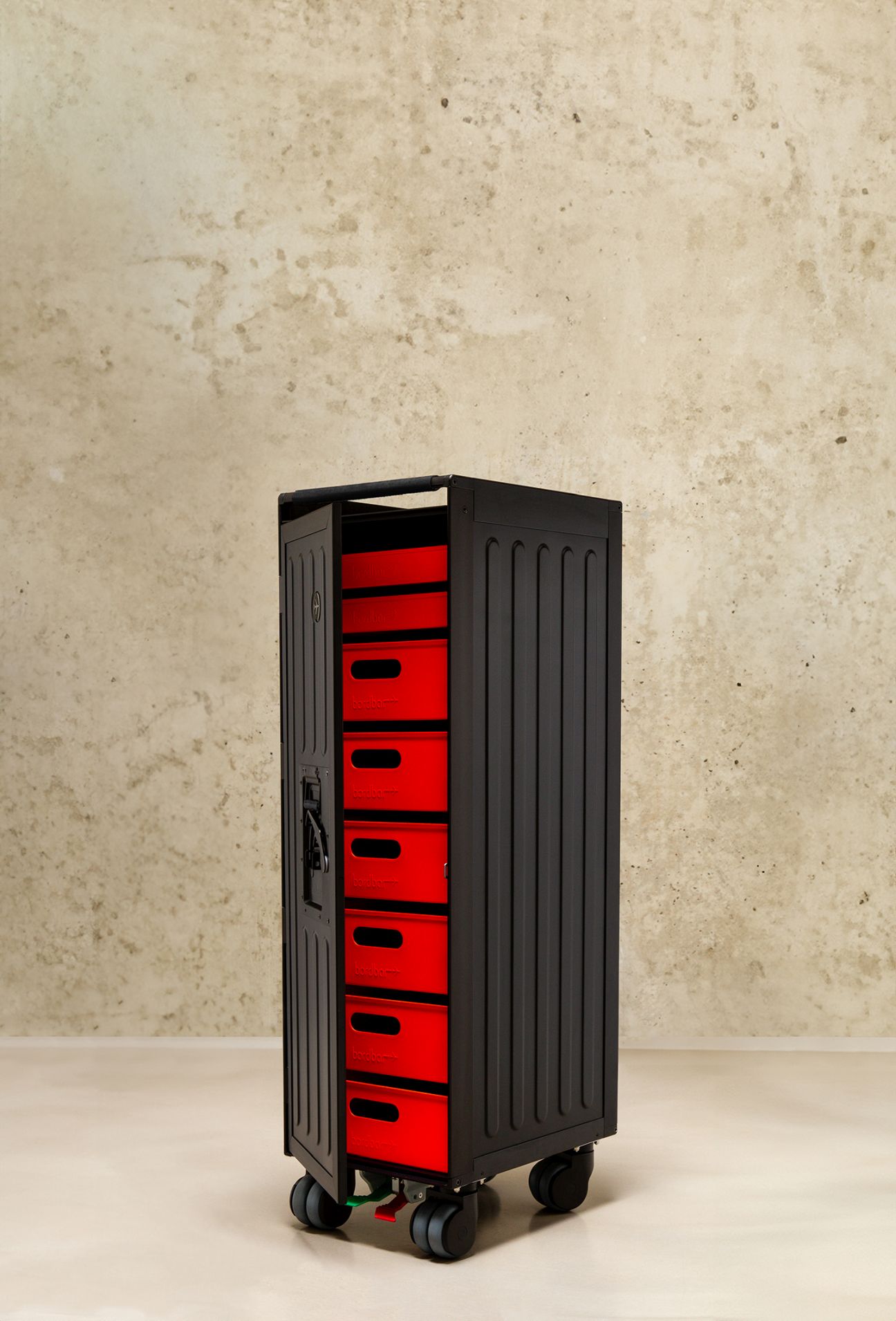 Voyager Flugzeugtrolley Neonblack inkl. Storage Equipment Bordbar