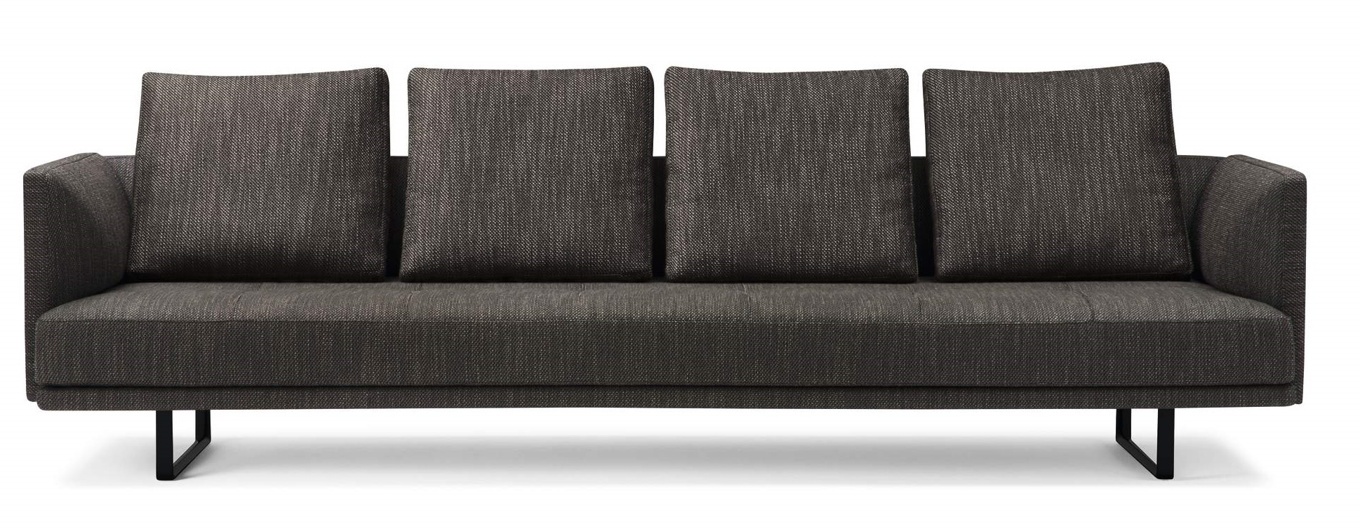 Prime Time Sofa von Walter Knoll, modernes Design Sofa in Grau mit Kissen.