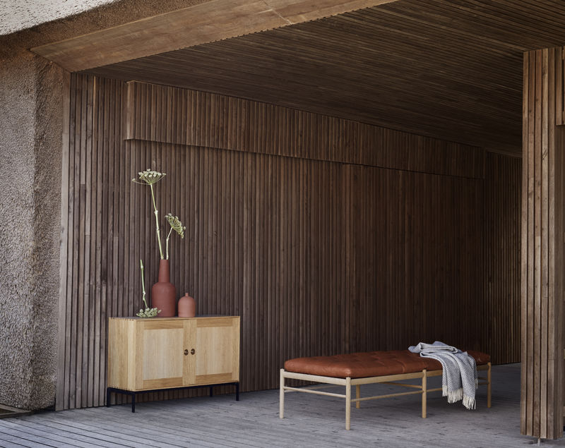 FK63 Bücherregal System von Carl Hansen & Søn mit Türen, horizontale Ausführung, Eiche.