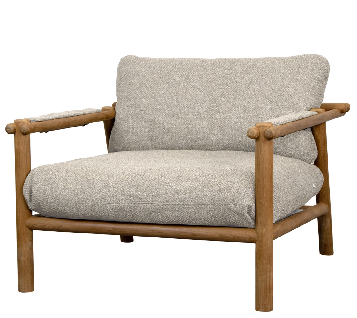 Sticks Lounge Chair Sessel Outdoor Cane-Line Gestell Teak / Kissen Desert sand