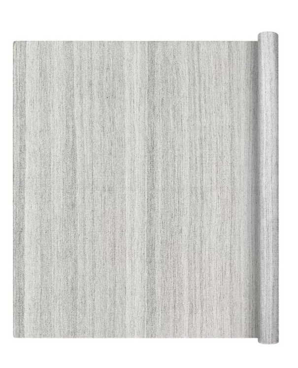 Blomus Kiva Rug Outdoor Teppich, 140 cm breit, hellgrau, gerollt, für den Außenbereich.