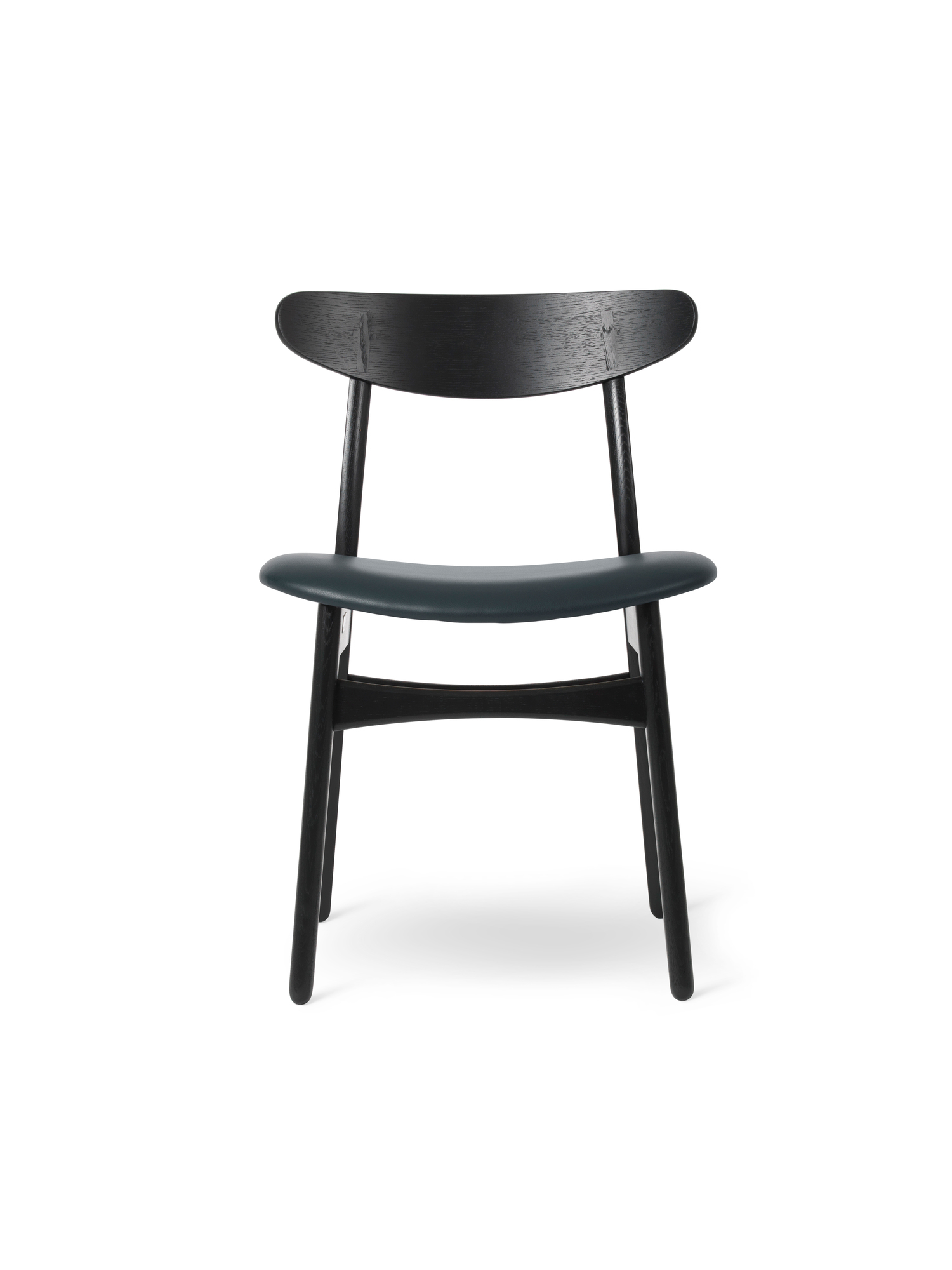 CH30P Stuhl von Carl Hansen & Søn, Eiche schwarz, Sitzpolsterung Thor 350.