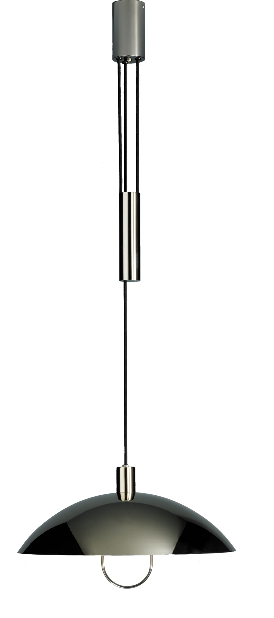 Tecnolumen HMB 25/500 Pendelleuchte mit Rollenzug, Bauhaus Design, höhenverstellbare Lampe für Wohnraum und Büro.