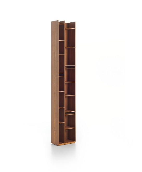 Freistehendes, hohes Bücherregal aus Holz, Modell Random Wood von MDF Italia.