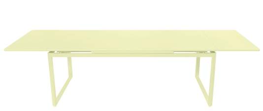 Biarritz Tisch, ausziehbar, in hellgelb. Moderner Gartentisch für Terrasse und Balkon.