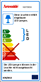 Weiße Islet Wandleuchte von Artemide: Moderne Wandlampe für indirekte Beleuchtung im Innenbereich. Designleuchte für Wohnzimmer und Schlafzimmer.