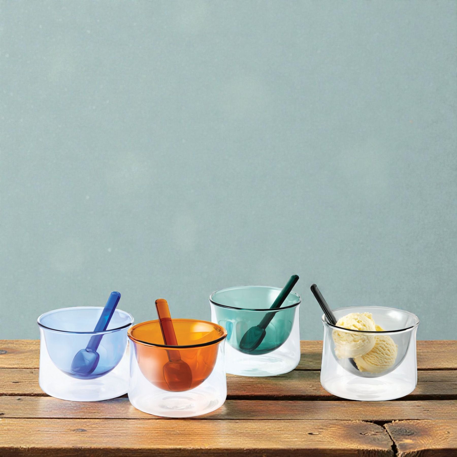 Gelato Becher mit Löffel Philippi