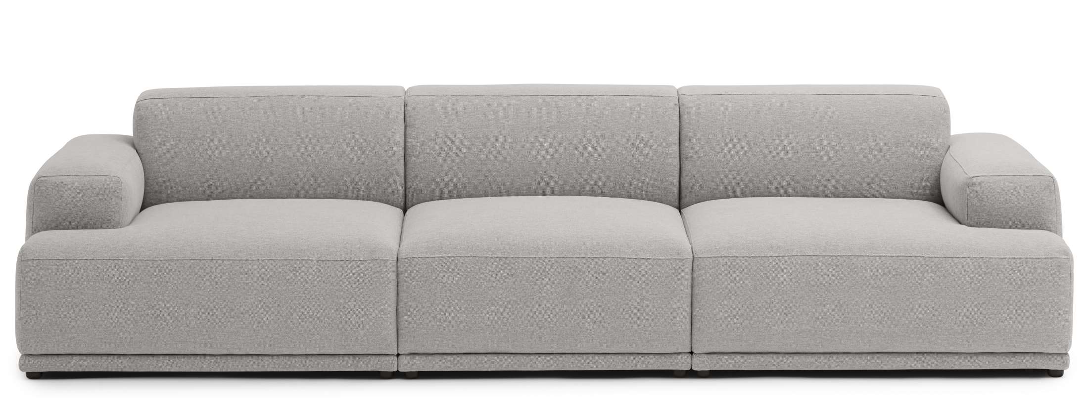 Muuto Connect Soft Modulares Sofa 3-Sitzer in Clay Farbe, modernes Design für Wohnzimmer.