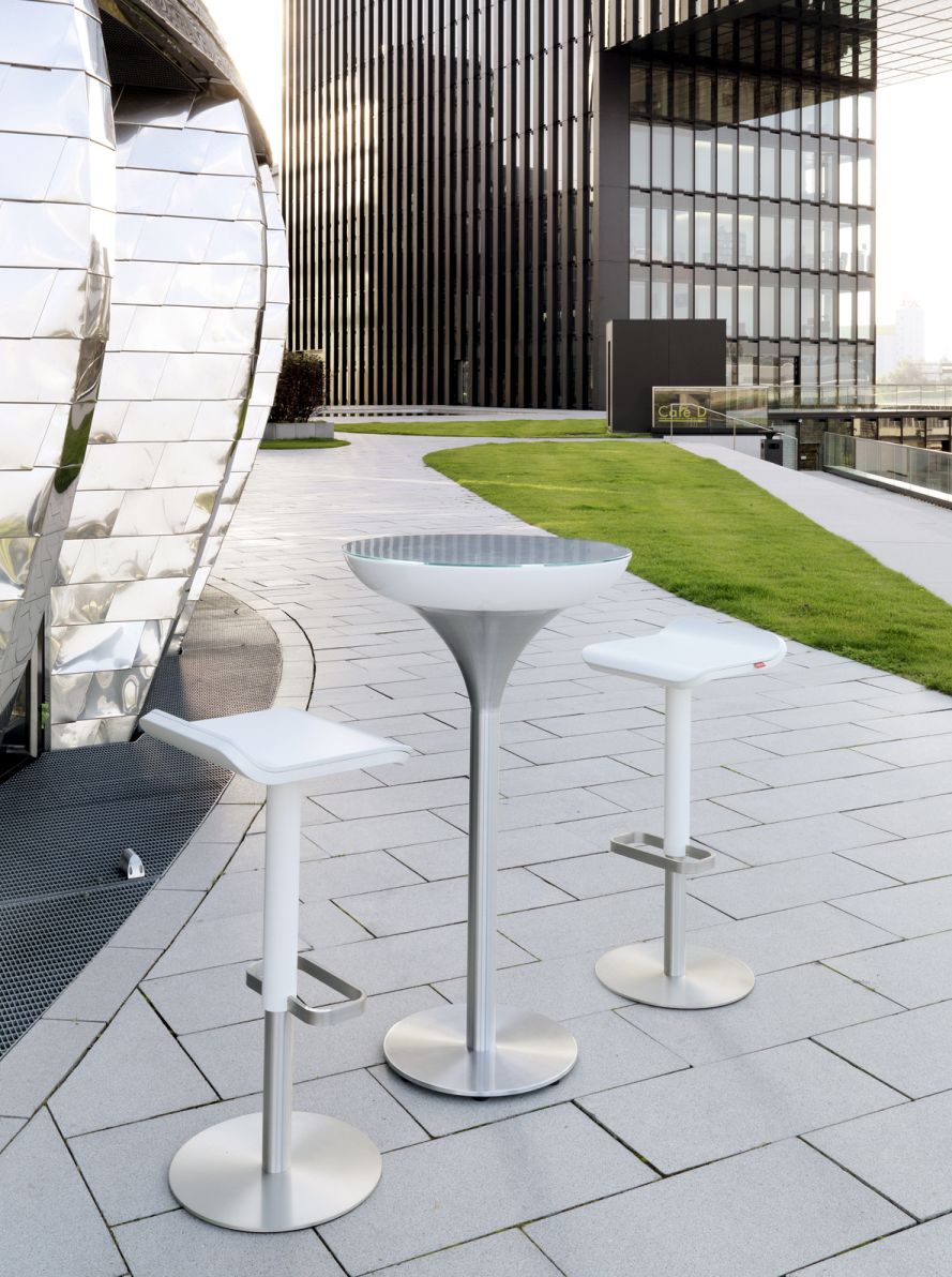 ED Barhocker höhenverstellbar Weiß Moree