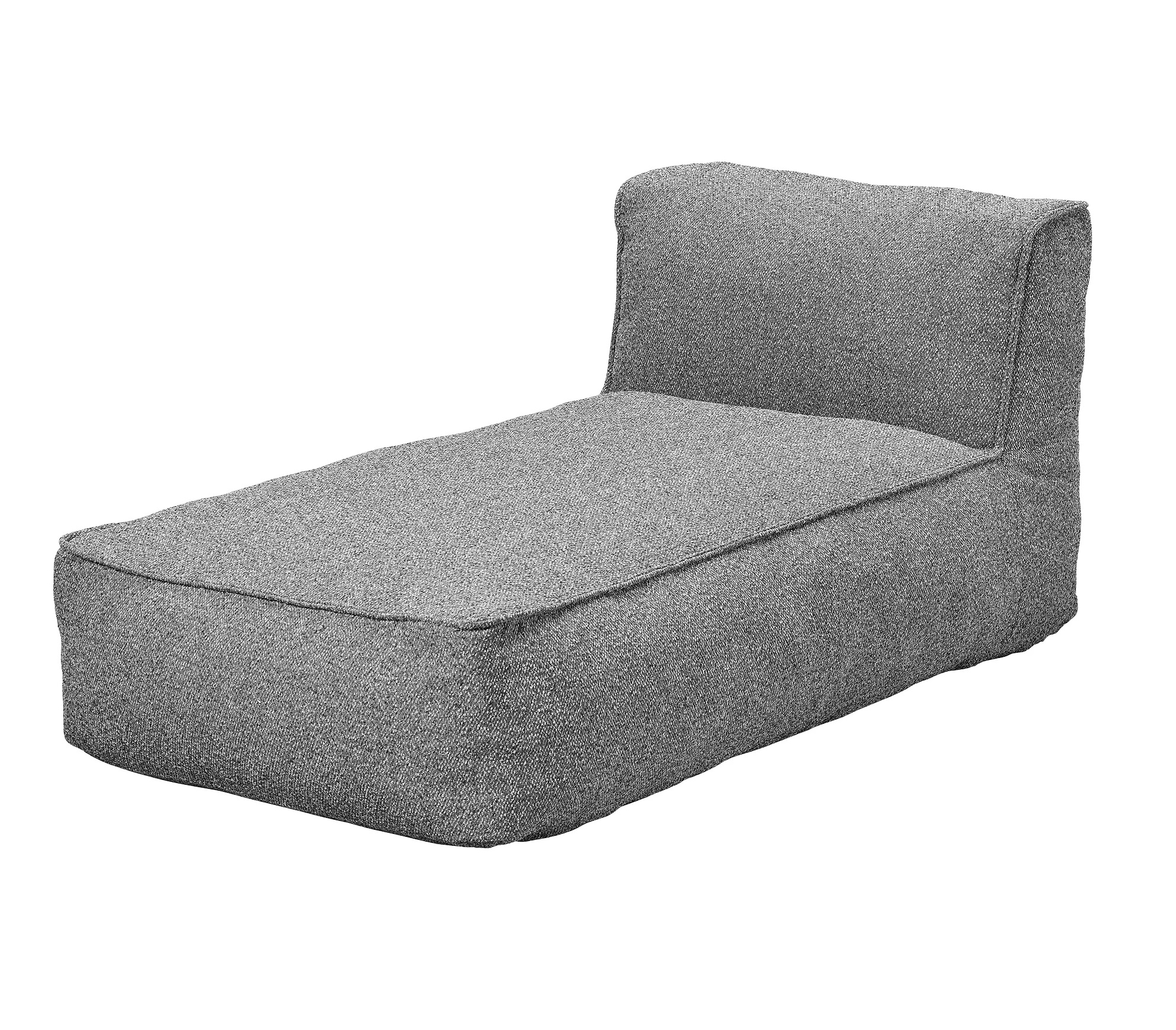 Graue Grow Chaiselongue von Blomus für den Außenbereich, modernes Gartenmöbel, bequeme Outdoor-Liege.