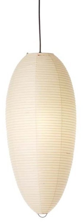 Akari Leuchte 23A von Vitra: Hängeleuchte aus Papier, cremefarben, für sanftes Licht.