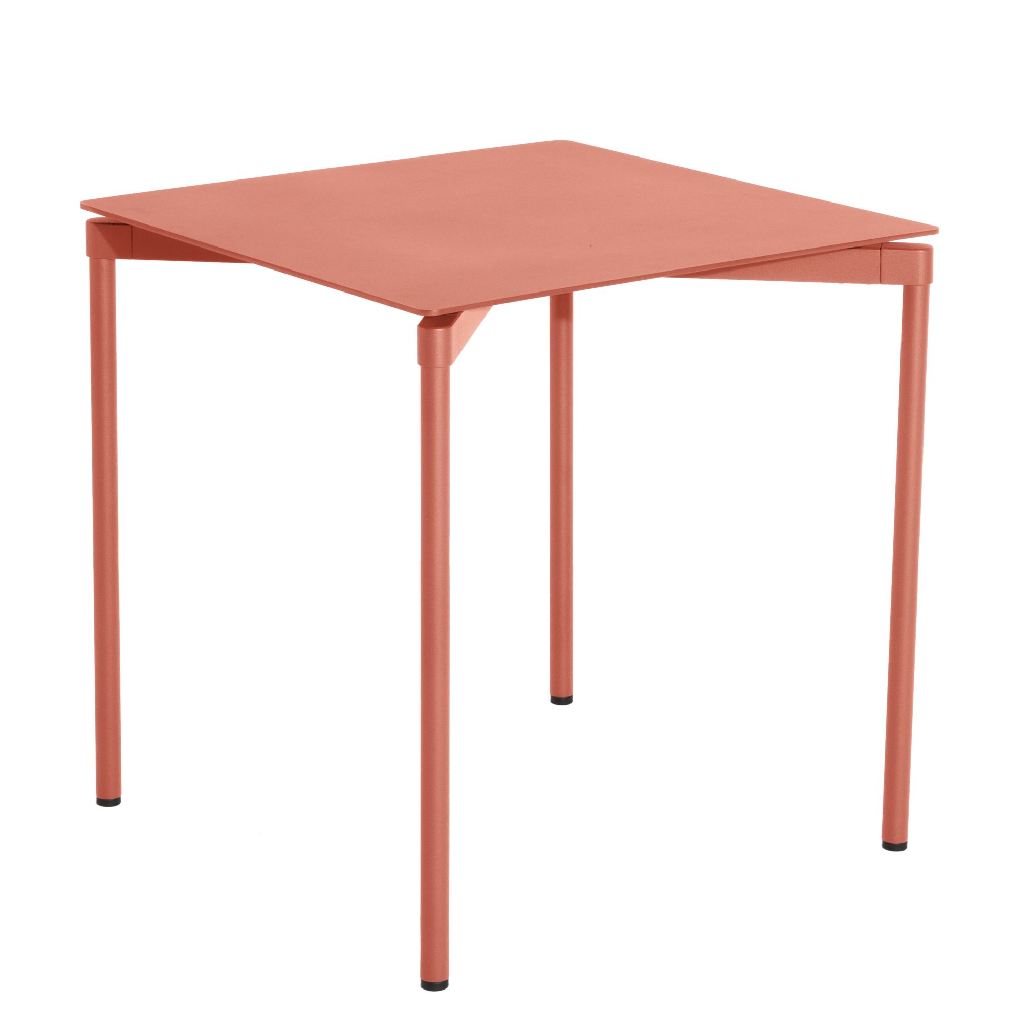 Quadratischer Fromme Esstisch von Petite Friture in Koralle, ideal für Küche und Esszimmer.