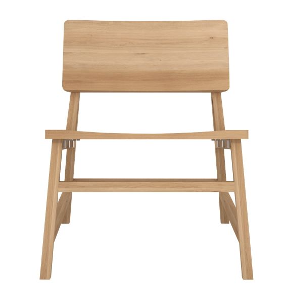 N2 Lounge Stuhl von Ethnicraft aus Eiche, modernes Design, natürliche Holzfarbe, bequemer Sessel.