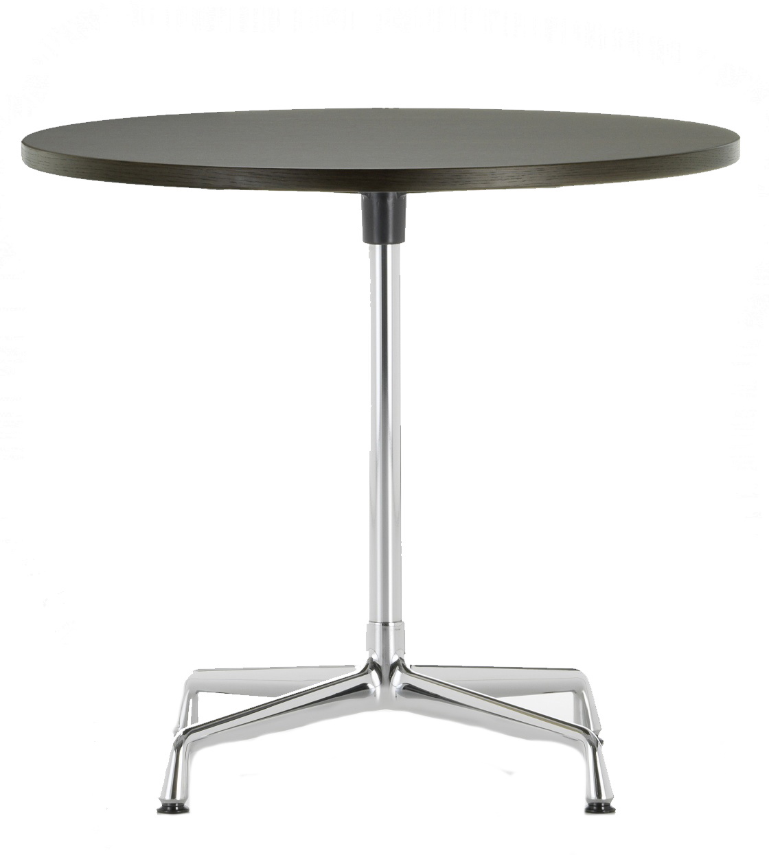 Runder Eames Contract Table von Vitra, Ø80 cm, mit Chromfuß. Moderner Tisch für Büro und Zuhause.