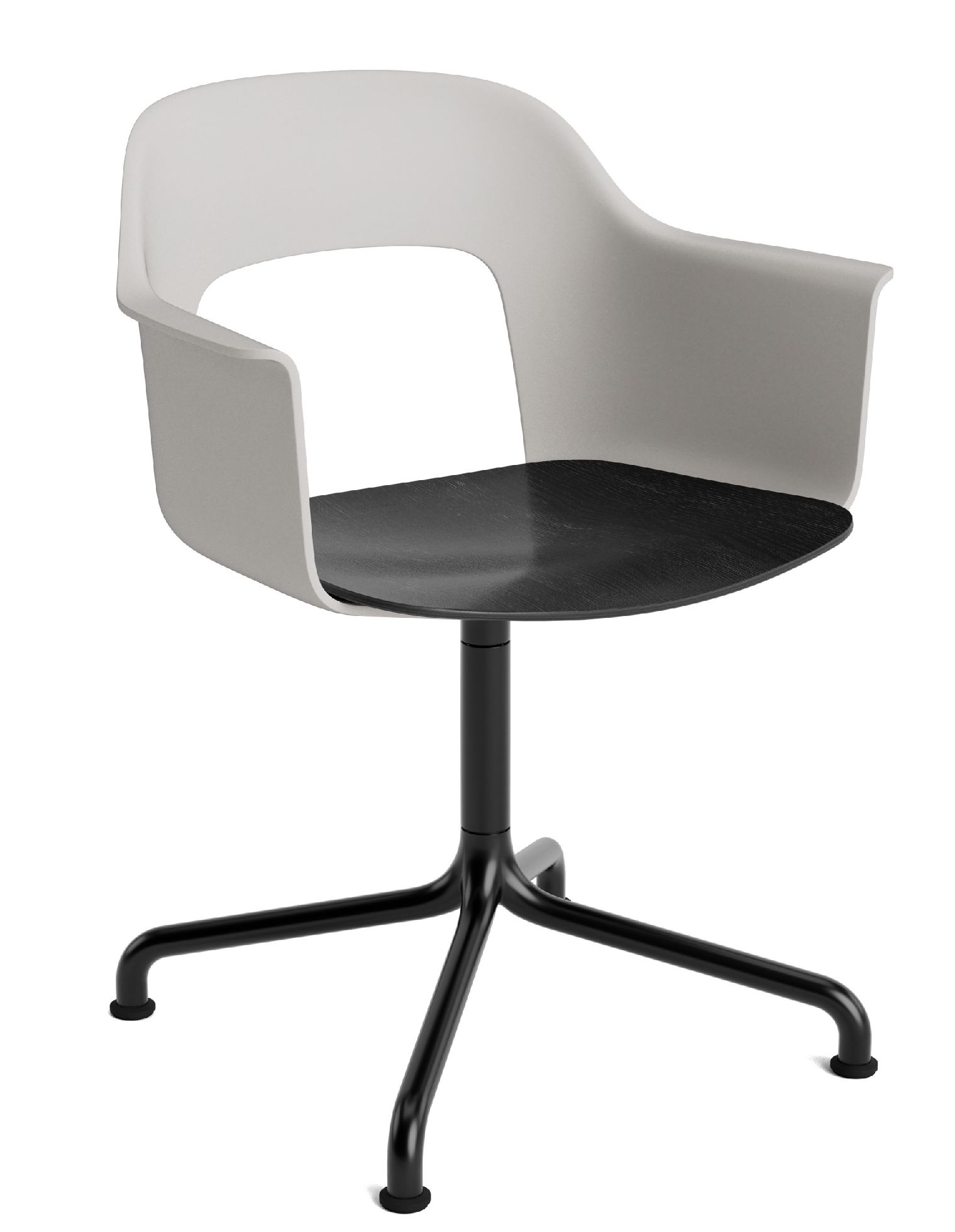 Layout Armchair 252 Armlehnstuhl 4-Sternfuß Drehfuß mit gebogenem Fußkreuz Hay