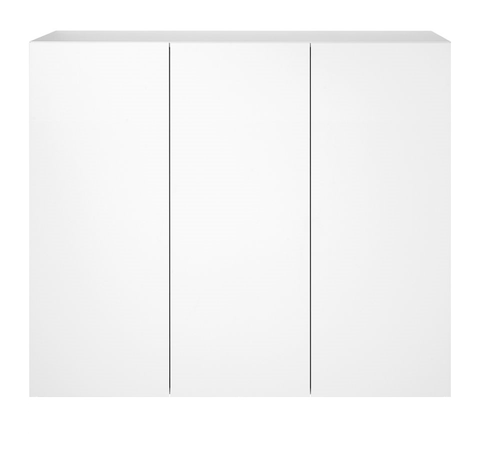 Schönbuch Urban Sideboard mit drei Türen in Weiß, modernes Möbelstück für Wohnzimmer und Esszimmer.