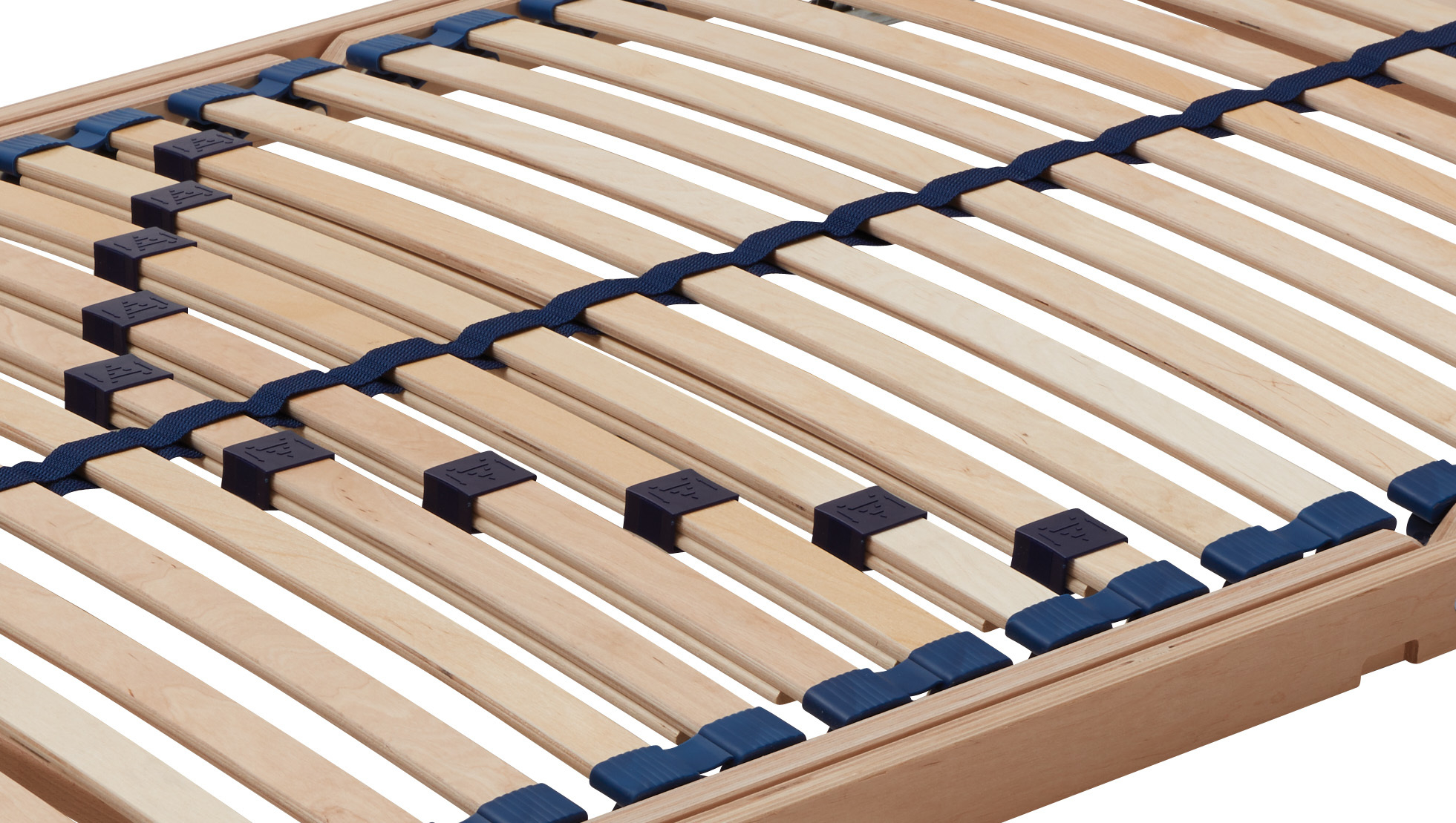 Detailaufnahme: Müller Möbelwerkstätten Lattenrost mit Massivholzrahmen, Größe 220x140 cm, für optimalen Schlafkomfort.