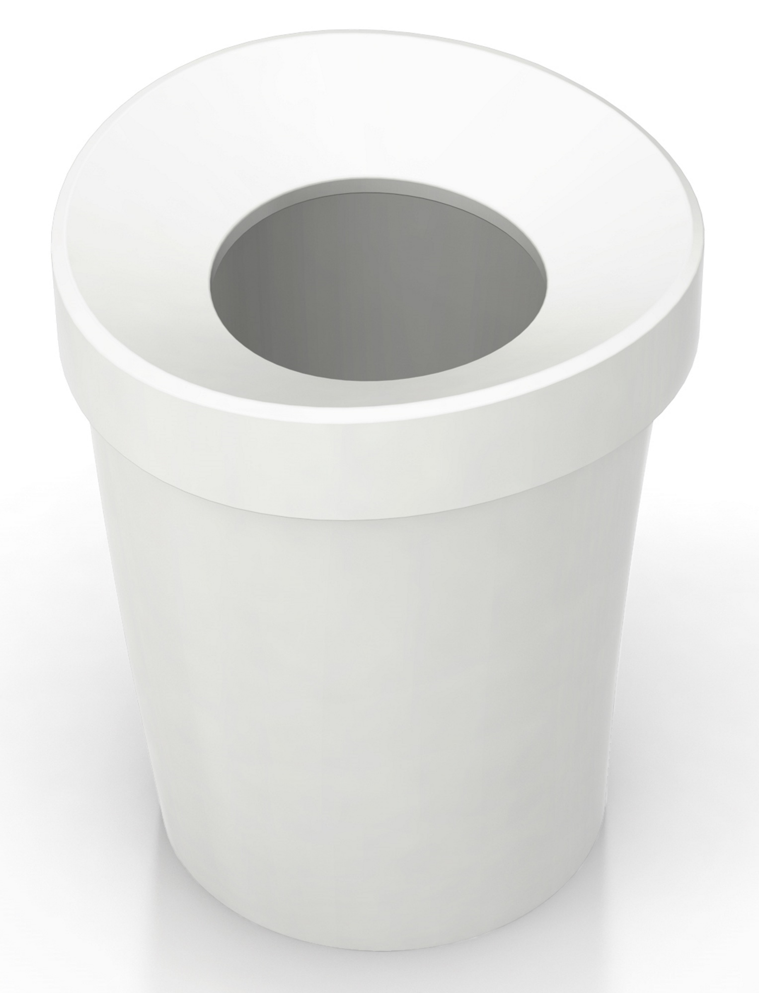 Vitra Happy Bin Papierkorb in Weiss, runder Abfalleimer mit Einwurföffnung für Büro und Zuhause.