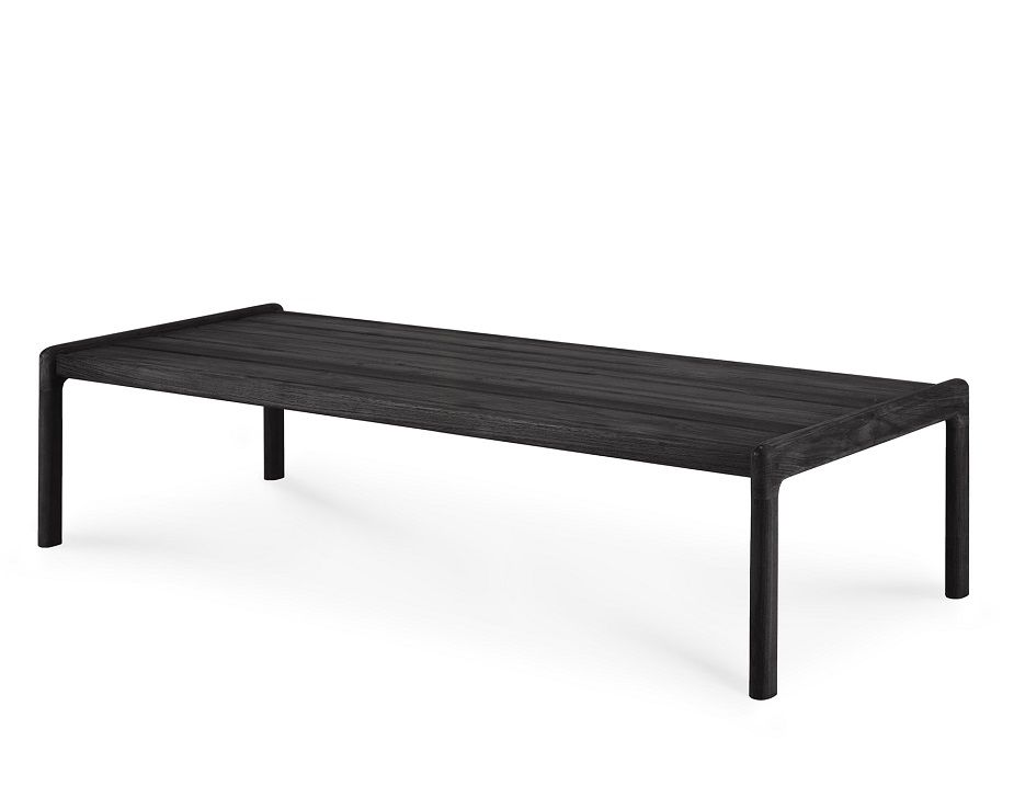 Schwarzer Jack Outdoor Couchtisch aus Teakholz von Ethnicraft, 150 cm breit, für Garten und Terrasse.