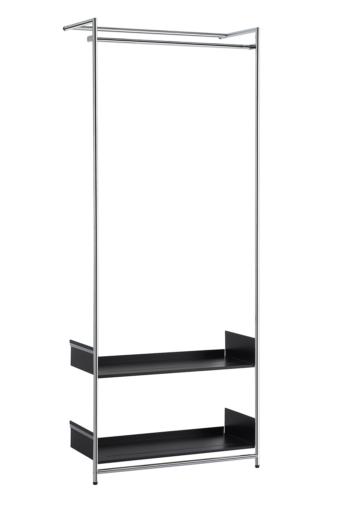Comba Anlehngarderobe Mox Gestell chrom glanz Tablaren schwarz