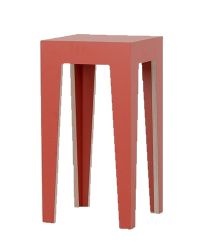 Roter HUGO Barhocker mit vier Beinen, moderner Hocker für Küche oder Bar.