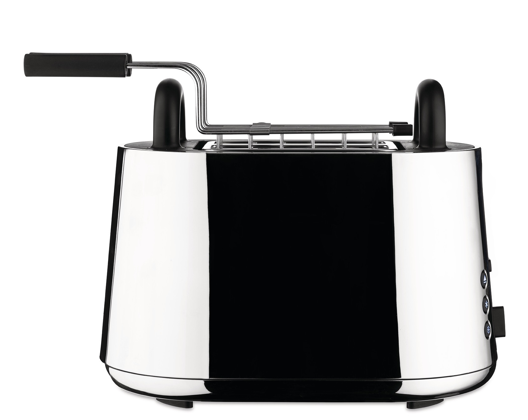 Alessi Toru Toasterzange NE03RA aus Edelstahl, zum sicheren Entnehmen von Toastscheiben.