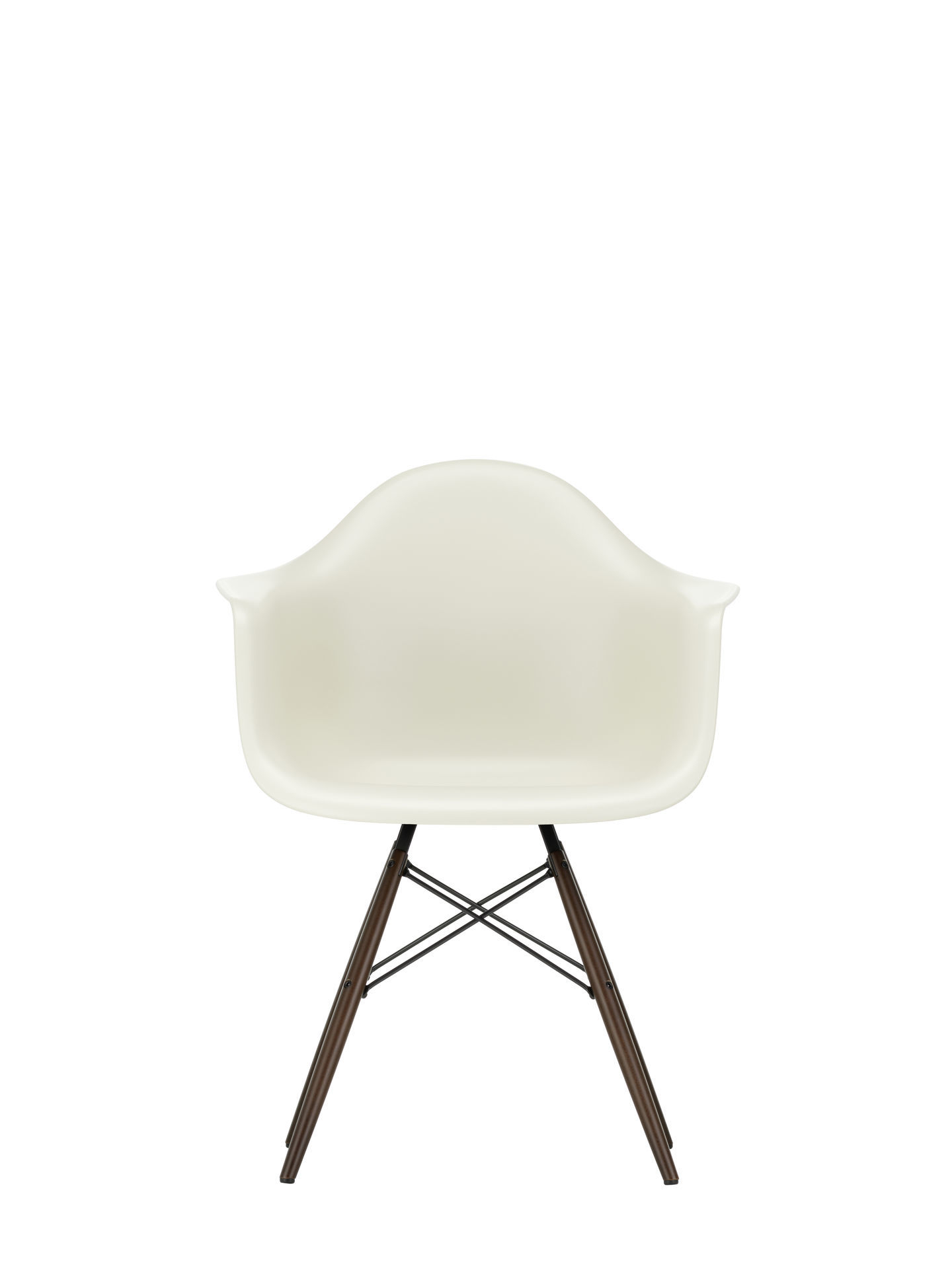 Eames Plastic Arm Chair DAW Stuhl Vitra Ahorn gelblich - Weiss