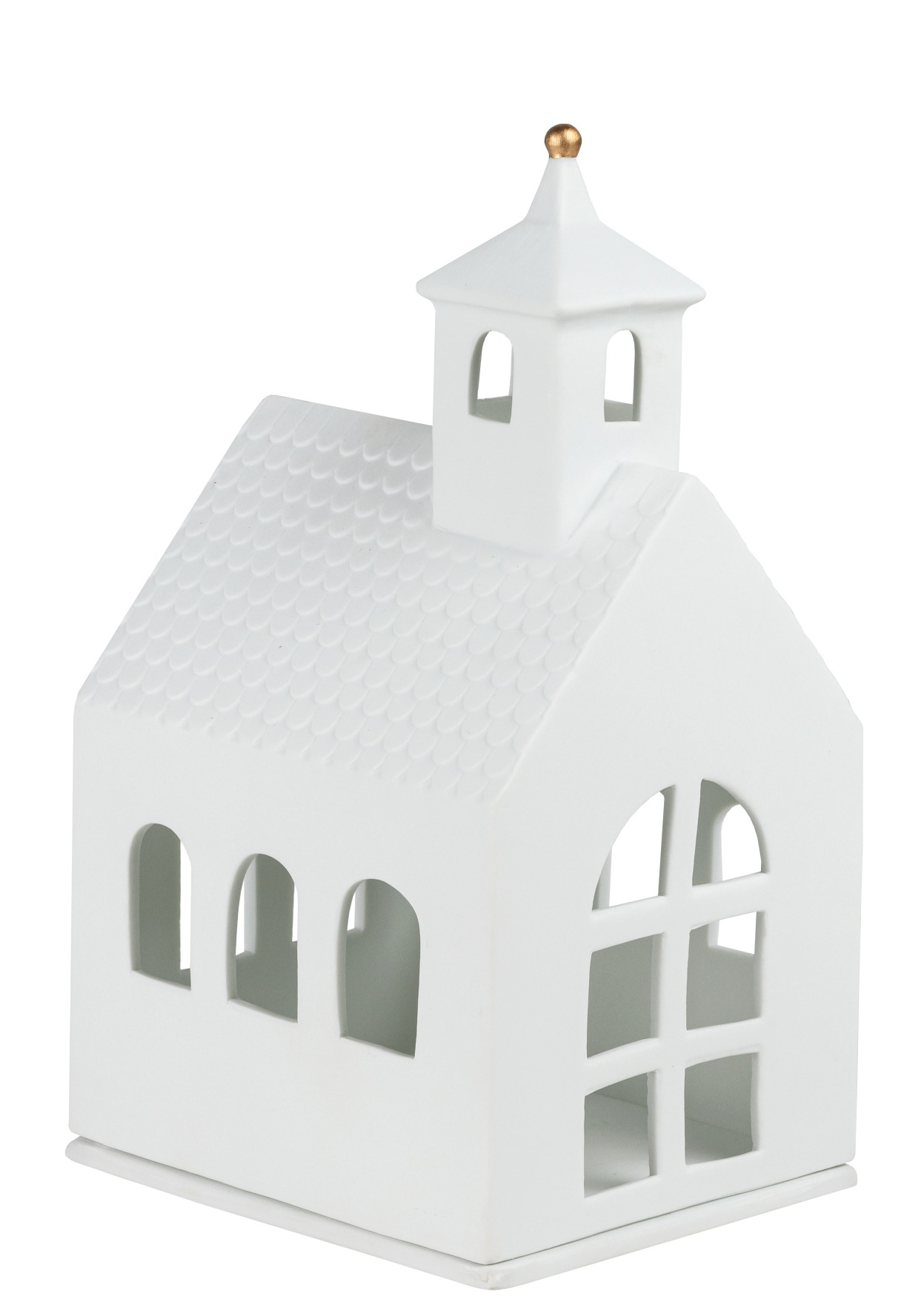 Weißes Lichthaus Kapelle von Räder, Keramik Windlicht für stimmungsvolle Beleuchtung im Innenbereich.