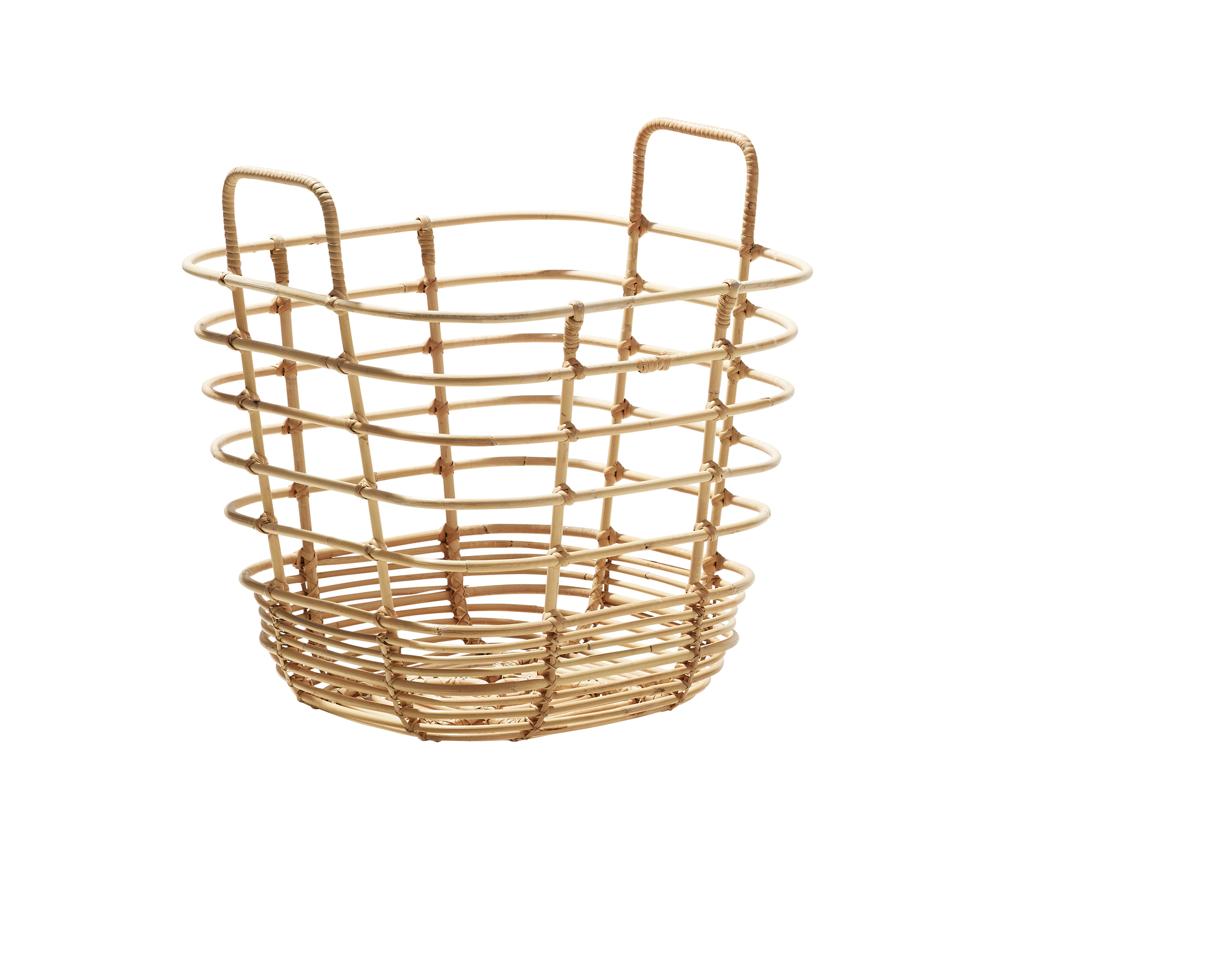 Quadratischer Korb aus Rattan von Cane-Line, ideal für Aufbewahrung und Dekoration im Wohnbereich.