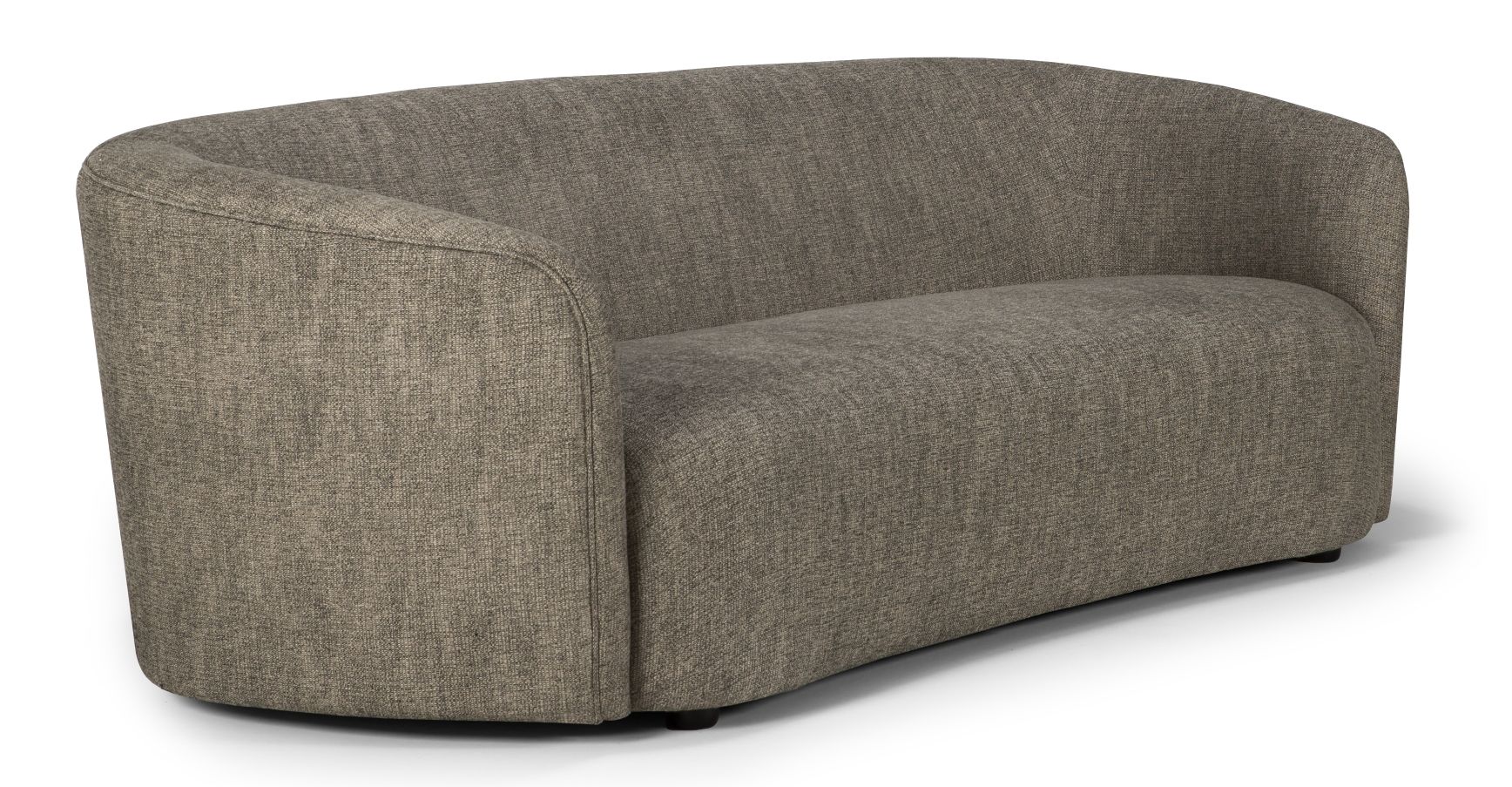 Ellipse Sofa von Ethnicraft, 3-Sitzer, brauner Stoffbezug, modernes Design für Wohnzimmer und Lounge.