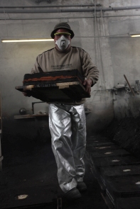 Walter Gropius Türdrücker Tecnolumen Nickel poliert